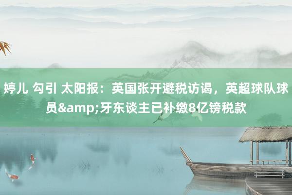 婷儿 勾引 太阳报：英国张开避税访谒，英超球队球员&牙东谈主已补缴8亿镑税款