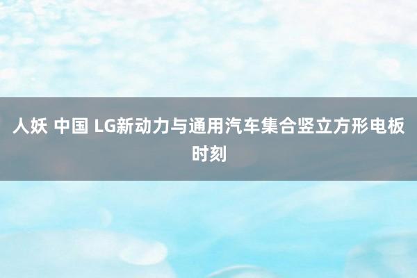 人妖 中国 LG新动力与通用汽车集合竖立方形电板时刻