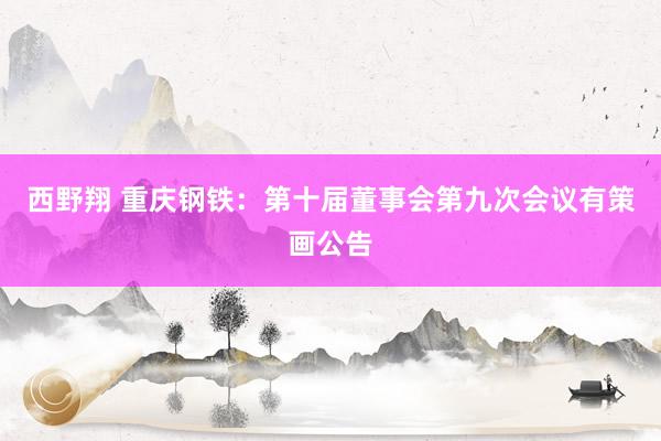 西野翔 重庆钢铁：第十届董事会第九次会议有策画公告