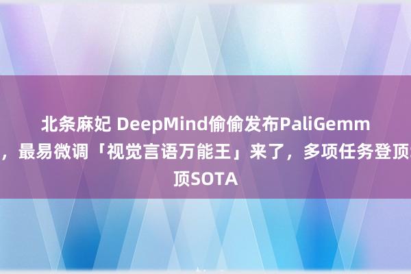 北条麻妃 DeepMind偷偷发布PaliGemma二代，最易微调「视觉言语万能王」来了，多项任务登顶SOTA