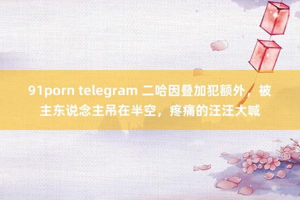 91porn telegram 二哈因叠加犯额外，被主东说念主吊在半空，疼痛的汪汪大喊