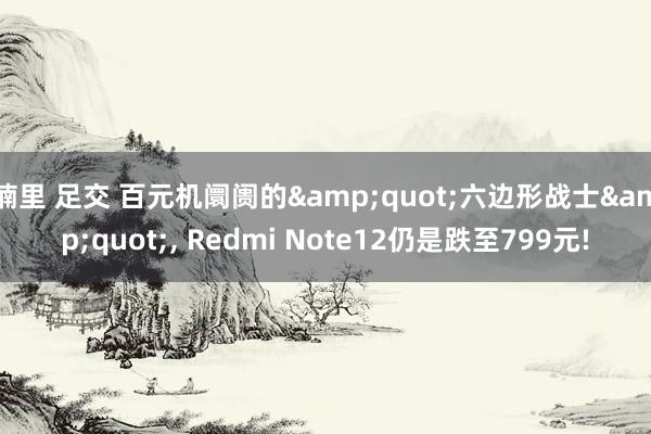 楠里 足交 百元机阛阓的&quot;六边形战士&quot;， Redmi Note12仍是跌至799元!