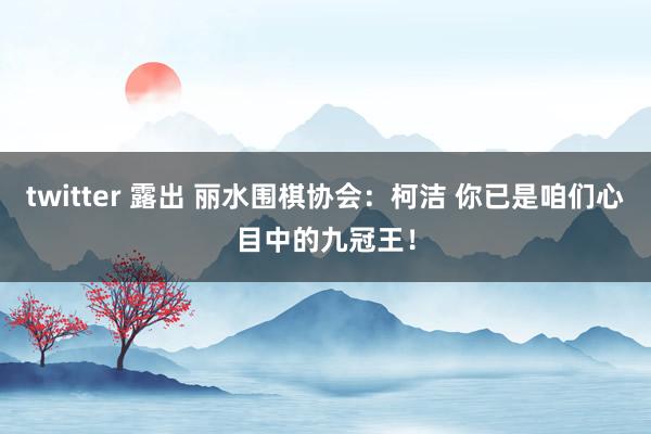 twitter 露出 丽水围棋协会：柯洁 你已是咱们心目中的九冠王！