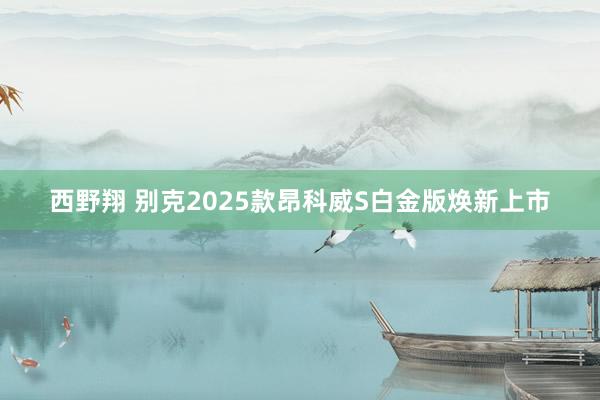 西野翔 别克2025款昂科威S白金版焕新上市
