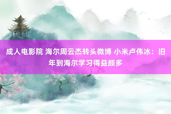 成人电影院 海尔周云杰转头微博 小米卢伟冰：旧年到海尔学习得益颇多