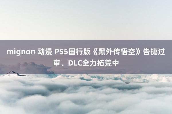 mignon 动漫 PS5国行版《黑外传悟空》告捷过审、DLC全力拓荒中