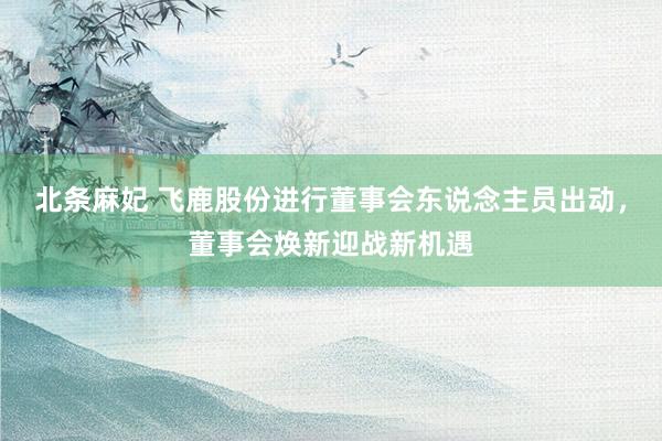 北条麻妃 飞鹿股份进行董事会东说念主员出动，董事会焕新迎战新机遇