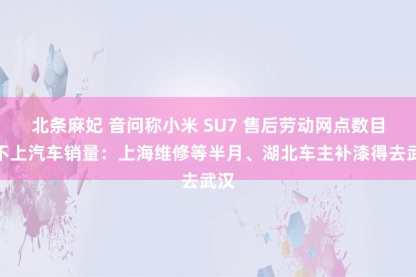 北条麻妃 音问称小米 SU7 售后劳动网点数目跟不上汽车销量：上海维修等半月、湖北车主补漆得去武汉