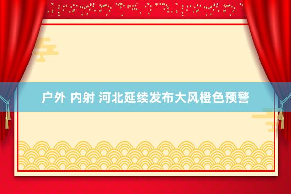 户外 内射 河北延续发布大风橙色预警