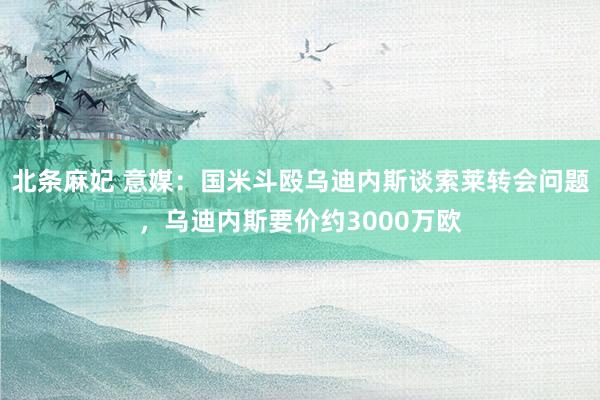 北条麻妃 意媒：国米斗殴乌迪内斯谈索莱转会问题，乌迪内斯要价约3000万欧