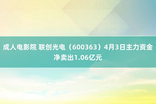 成人电影院 联创光电（600363）4月3日主力资金净卖出1.06亿元
