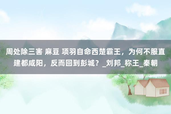 周处除三害 麻豆 项羽自命西楚霸王，为何不服直建都咸阳，反而回到彭城？_刘邦_称王_秦朝