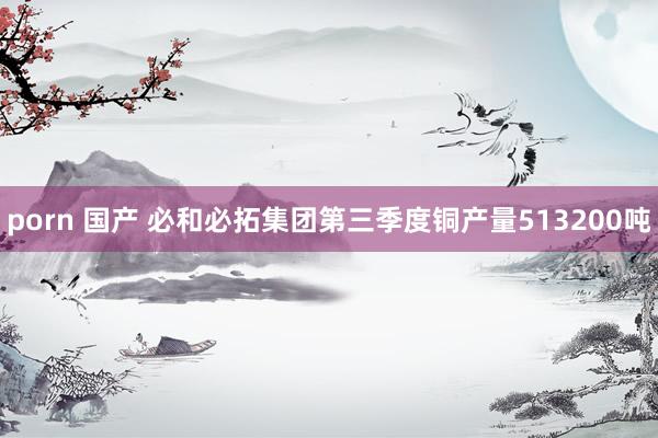 porn 国产 必和必拓集团第三季度铜产量513200吨