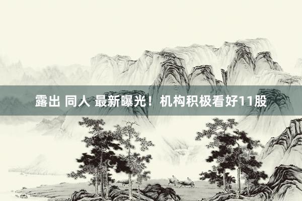 露出 同人 最新曝光！机构积极看好11股