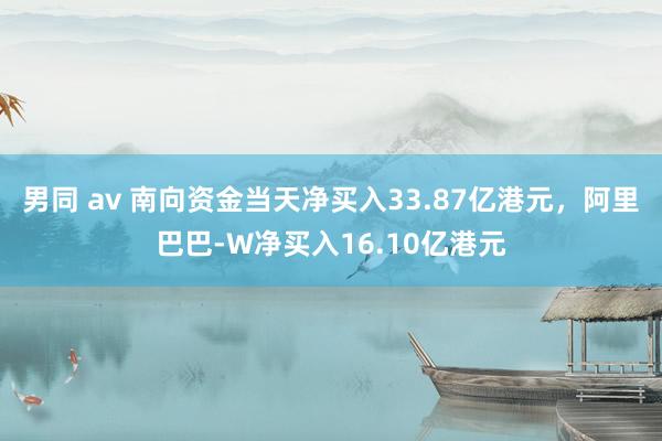 男同 av 南向资金当天净买入33.87亿港元，阿里巴巴-W净买入16.10亿港元