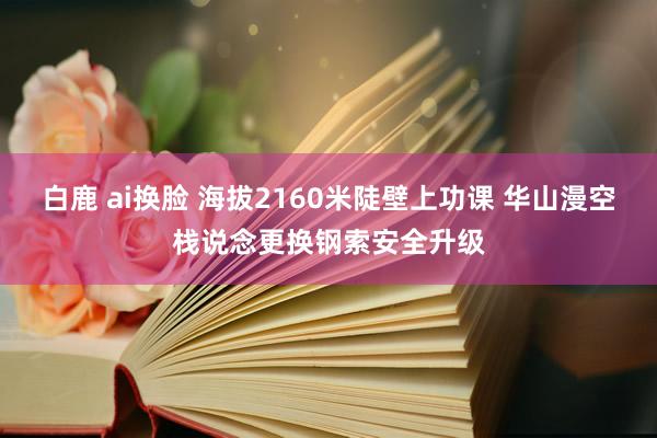 白鹿 ai换脸 海拔2160米陡壁上功课 华山漫空栈说念更换钢索安全升级